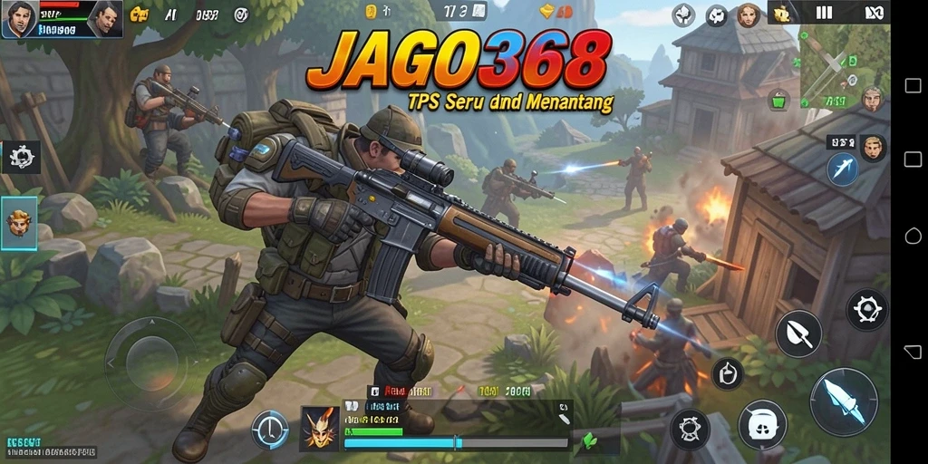 Screenshot JAGO368 menunjukkan aksi tembak-menembak yang seru dan grafis menawan.