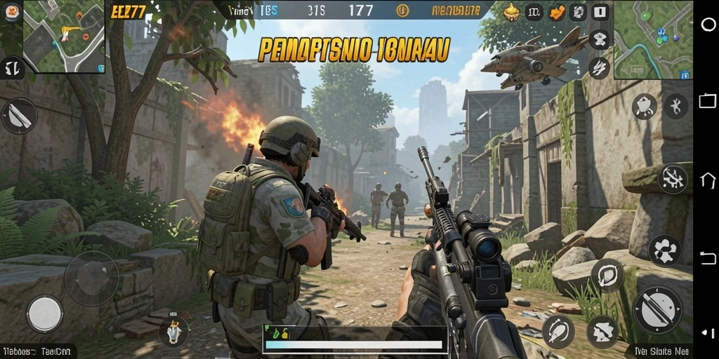Screenshot utama JELAS777 menunjukkan aksi mendebarkan dalam gameplay TPS.