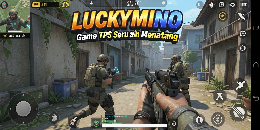 Tampilan aksi intens dalam permainan TPS LUCKYMINO.
