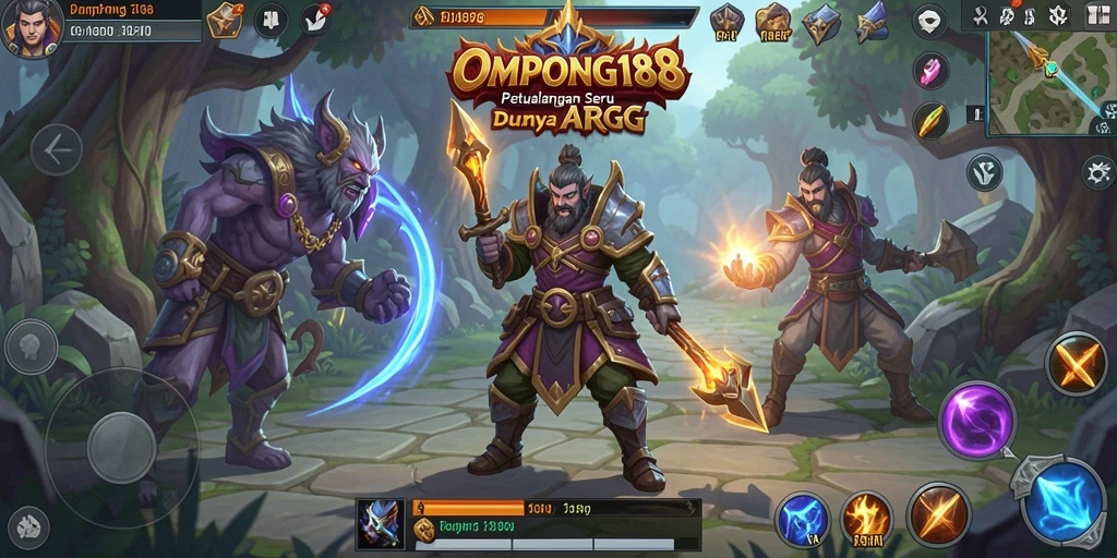 Screenshot OMPONG188 menampilkan aksi pertarungan seru di dunia ARPG.