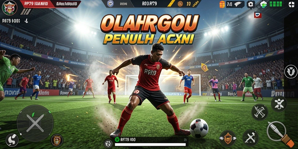 Screenshot utama RP79 menampilkan aksi olahraga yang mendebarkan.